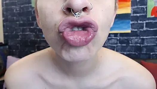Große frei lippenstift-lippen