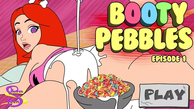 Booty Pebbles -The Flintstones, Barney face fucking Pebbles