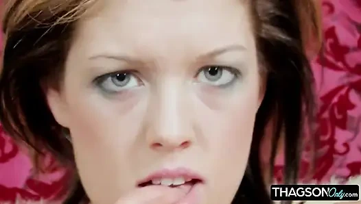 Blonde MILF Masturbates with Blue Dildo to Shaking Orgasm