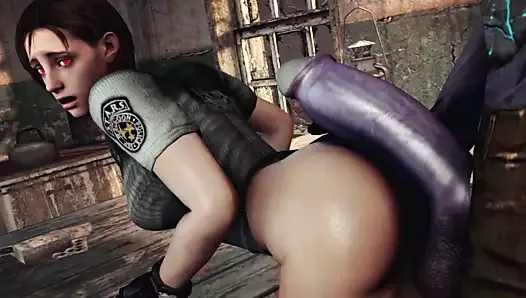 Jill Valentine fodida por um monstro enorme