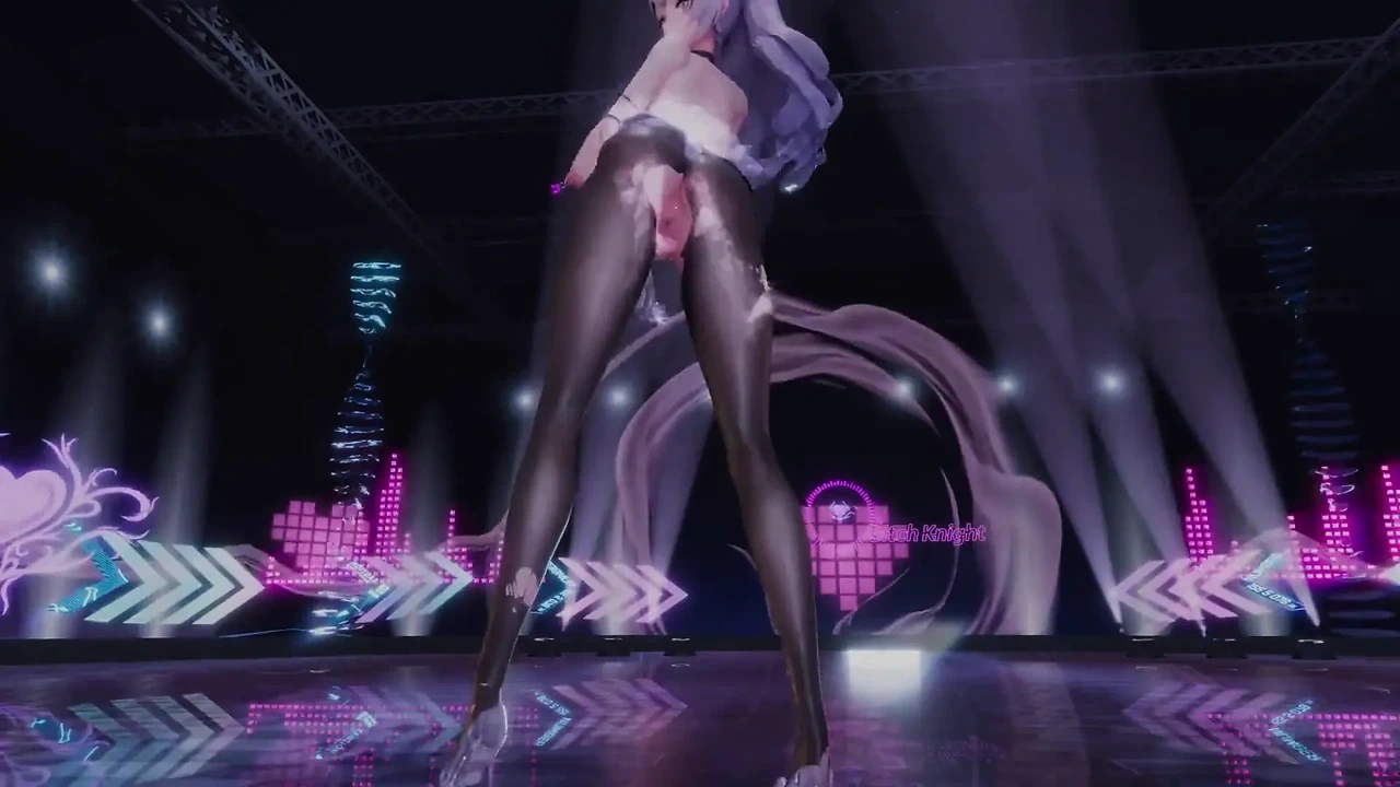 [Mmd] 原神布洛妮娅 抖奶齐b超短裙开档连裤黑丝