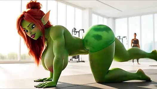 Green Elf’s Sexy Gym Day – Workout, Sweat & Cozy Recovery