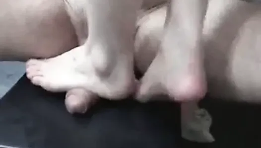 cruel footjob