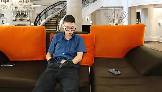 Horny stepmom fucks her stepson alone at home