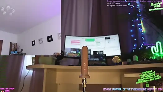 HD fuck machine is made for your pussy like a corkscrew for wine! fucking machine at full power tight pussy
