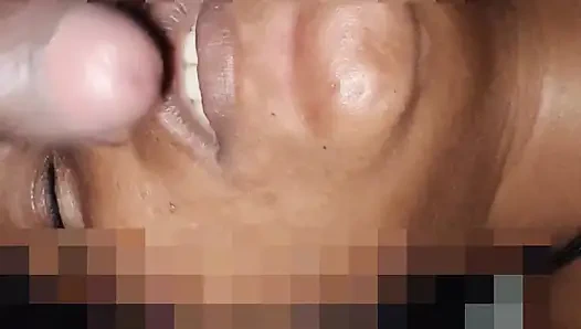 My wife made my wife drink water from my cock