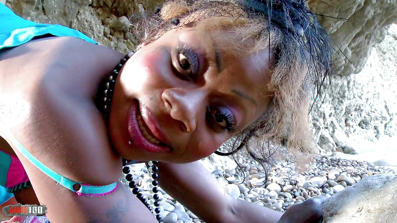 Naomi Lionness Ravages Kevin White in Beach Fantasy Intense Interracial Pussy Fucking and Cumshot