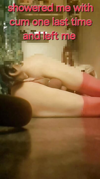 Slutty cd dildo assfucked by machine