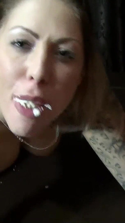 Epic moment from "German Curvy Tattoo Bitch Mia Blow at old Young Amateur MMF Food Fetish 3Some"
