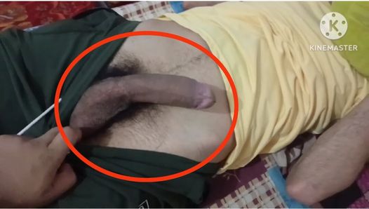 Wow In midnight I opened my Straight Friend Pant To see his big cock and balls to play with