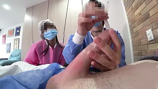 TWO NURSES decided to try out my NEW DICK in practice in Hospital