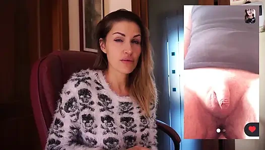 Brunette MILF talks about a very small cock for the webcam