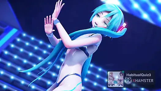MMD R18 Miku Gimme GimmeGimme, фап-герой в Vrchat, анальная секс-игра 3D хентай Ahegao, публичный секс с косплеем