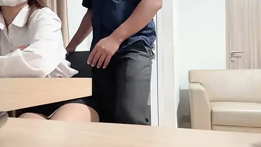 Intern Girl Willing to Serve Her Boss to Get Hired