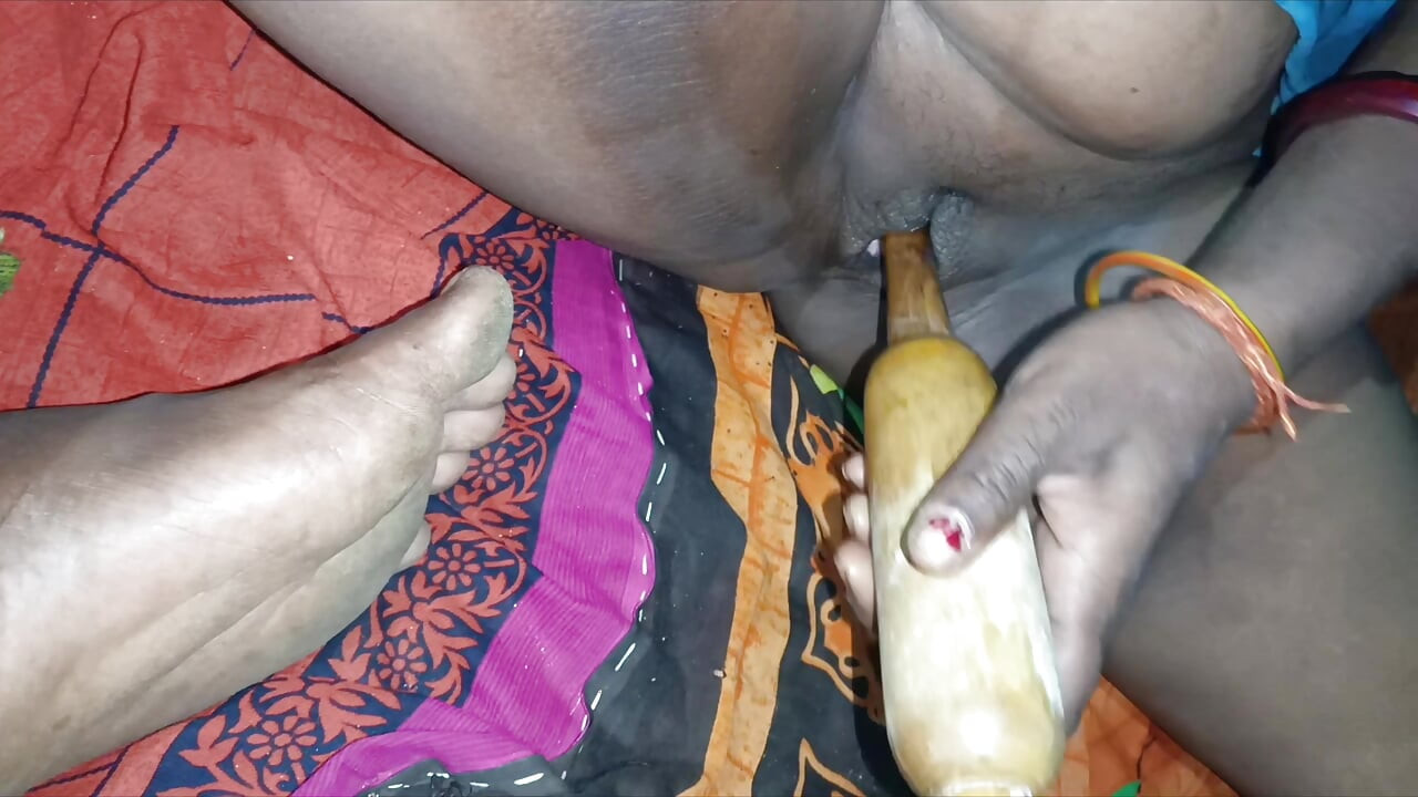 In my sister-in-law, when there was no one at home, she put a rolling pin in her ass and fucked her in her ass.
