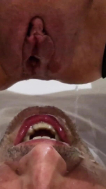 Key moment from "Femdom creampie from ass to mouth, squirt on face, anal creampie eating, cuckold eat anal creampie"