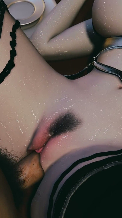 3D Horny Slut Asian Wife Naked Her Perfect Boobs Cheating with Big Junk