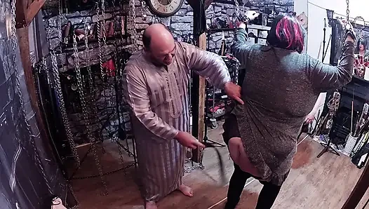 Part 1:- Punishment session for Stephanie for not sucking enough cock with Domina Satana and Lanista Bear.