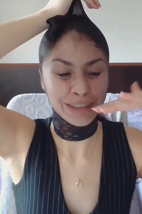 Fetish Black Panty Nylon Encasement Face During My Live Show
