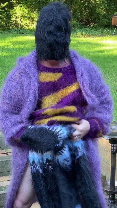 Purple Mohair On The Deck