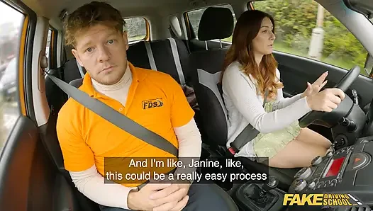British MILF told me her Sexy Stories and Made Me HARD - Fake Driving School