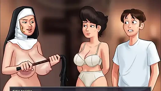 Stepmom stepsister stepson threesome summertime saga