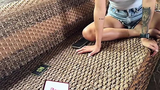 I'm Playing Truth or Dare with My Stepbrother! What a Big Cock He Has!