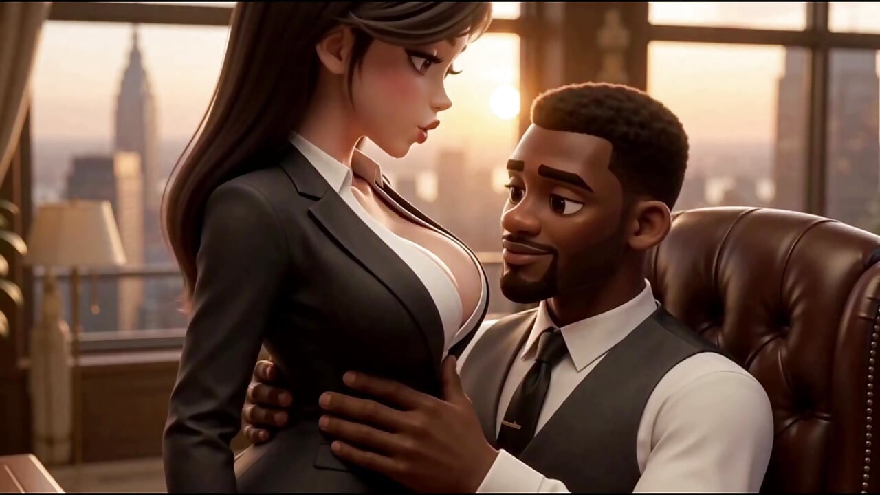 After Hours With the Boss , The secretary Came for the Job. He Came in Her Mouth.