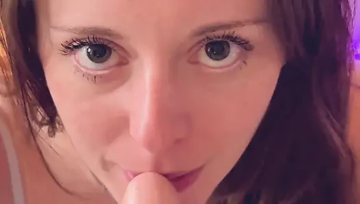 Close up Dildo BJ