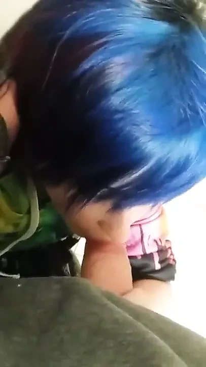 Blue Haired Emo Twink Boy
