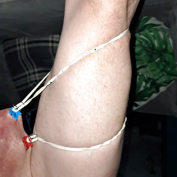 Extreme pain stretching my cock and balls it turns me on so much