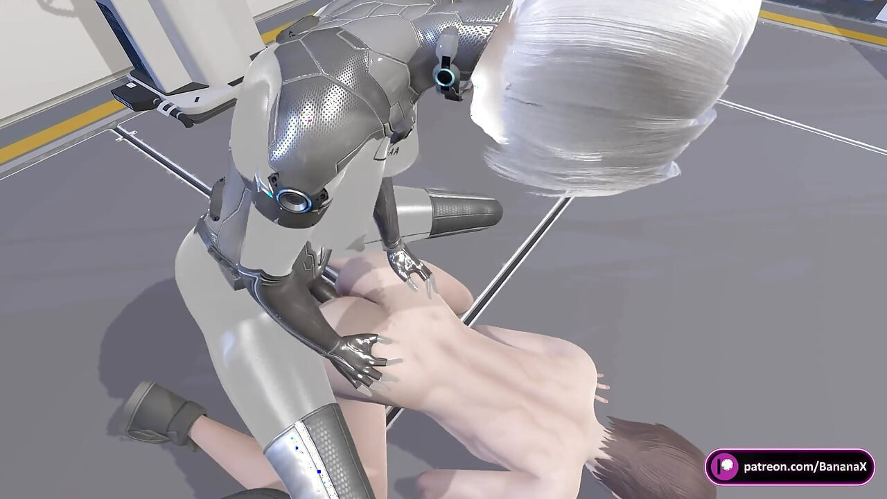 Cyber Futa Roughly Fucks Femboy Then Uses Long Vibrator on Him