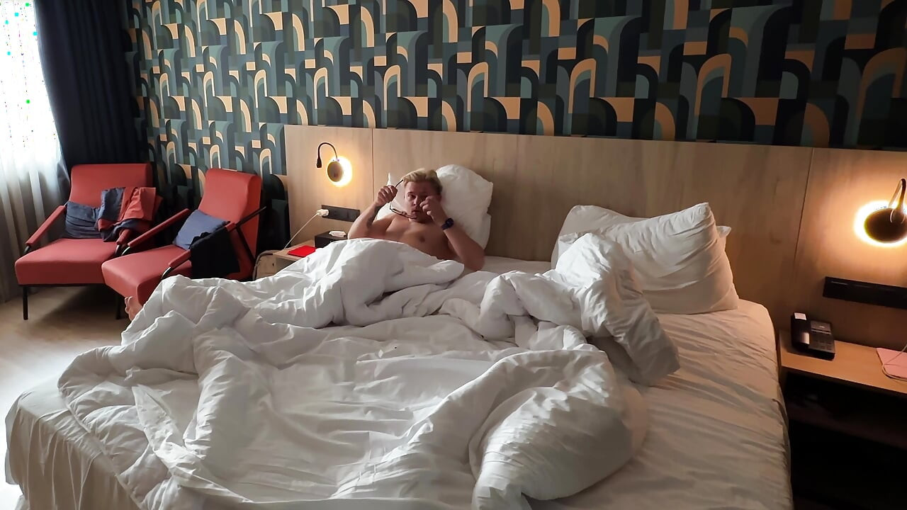 Step Mom Shocked When Step Son Cums on Her Face in Hotel Share Bed!