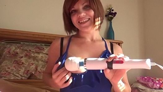 Shes super excited to play with her new sex toys