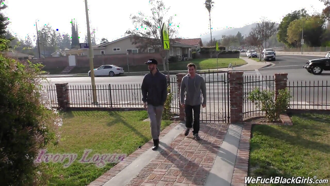 Ebony Ivory Logan interracial threesome