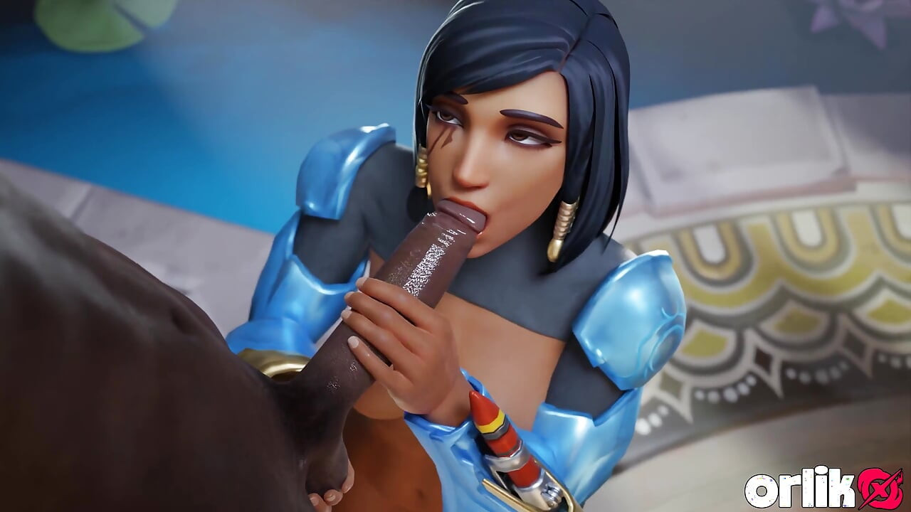 Pharah - spor salonu eğitimi seansı büyük zenci yarağı sakso ve siyah büyük yarakla vahşi anal sikiş 3 boyutlu overwatch animasyonu