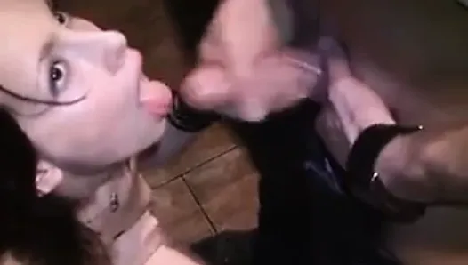 Yulia's first fucking in a public restroom