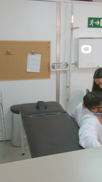 Unforgettable moment from "Sexy and cute virgin teen had real orgasms being fucked by the old doctor gynecologist with huge"