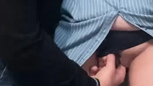 Old Man Perv Fingered Pussy in Subway