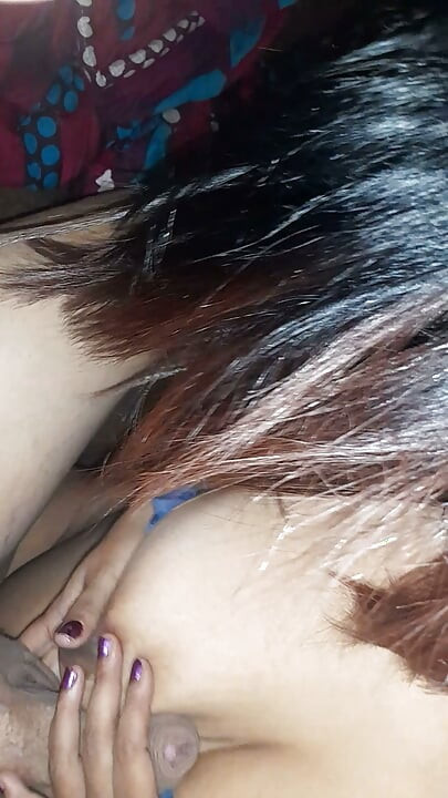 Busty Indian MILF footjob and blowjob