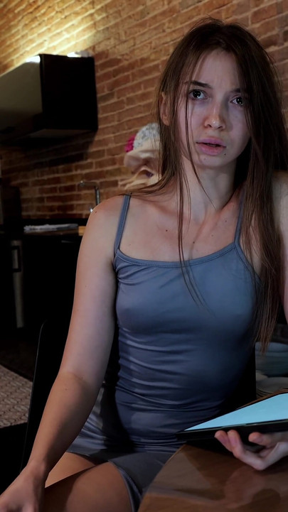 She Gave Herself Away for a Diploma, a Gorgeous Freshman Checked Out the Professor's Dick
