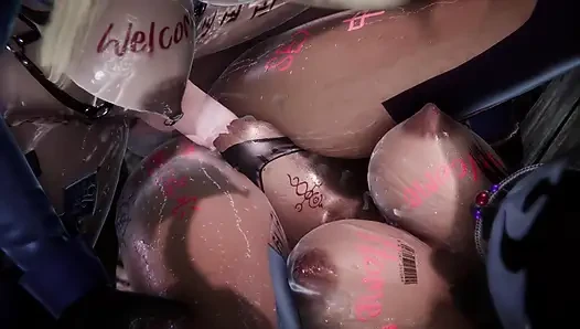Грубый секс с шаловливой сводной сестрой и ее подругой, кримпай в грязной киске + задница в конце