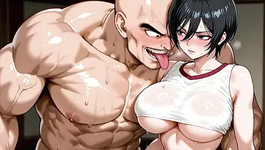 Nappa (DB) x Mikasa (AOT)