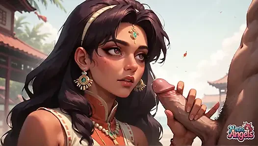 Ratu cheongsam Asia pejuh muncrat di pesta seks multicore