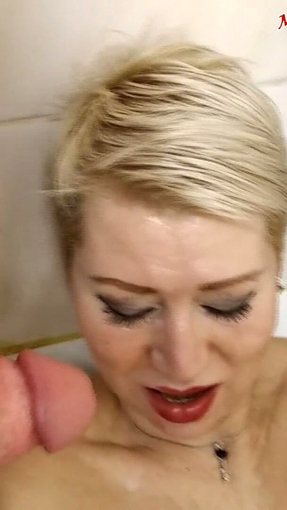 Mature Russian cocksucker in the bathroom... )) | Clip 1