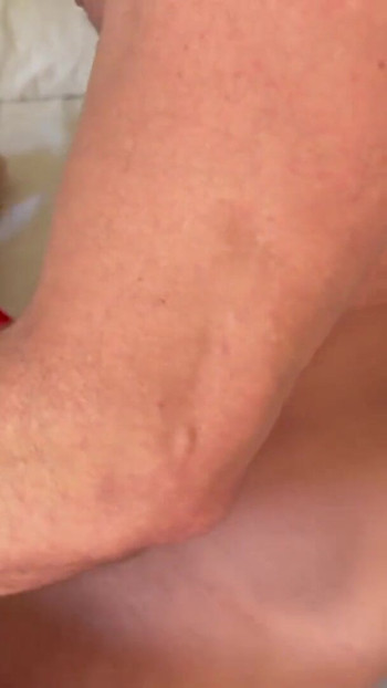 Iconic moment from "Sexy Brunette Wife in Sizzling Red Lingerie - Top Quality MILF Pussy!!"