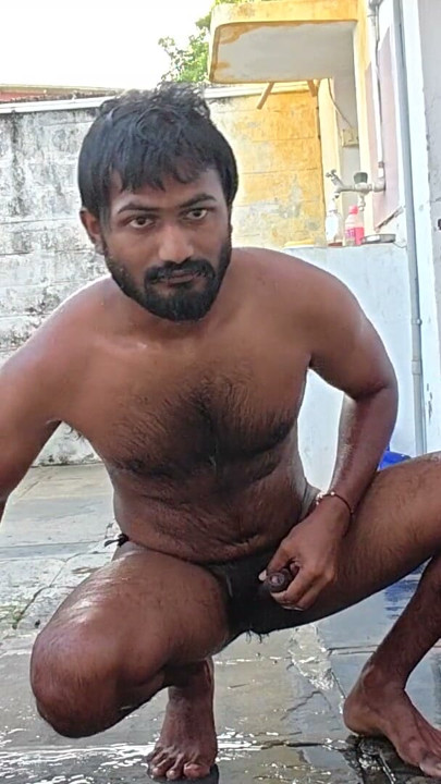 XHard - Outside Bathing Video Kumbha Manoj Kumar | Clip 1