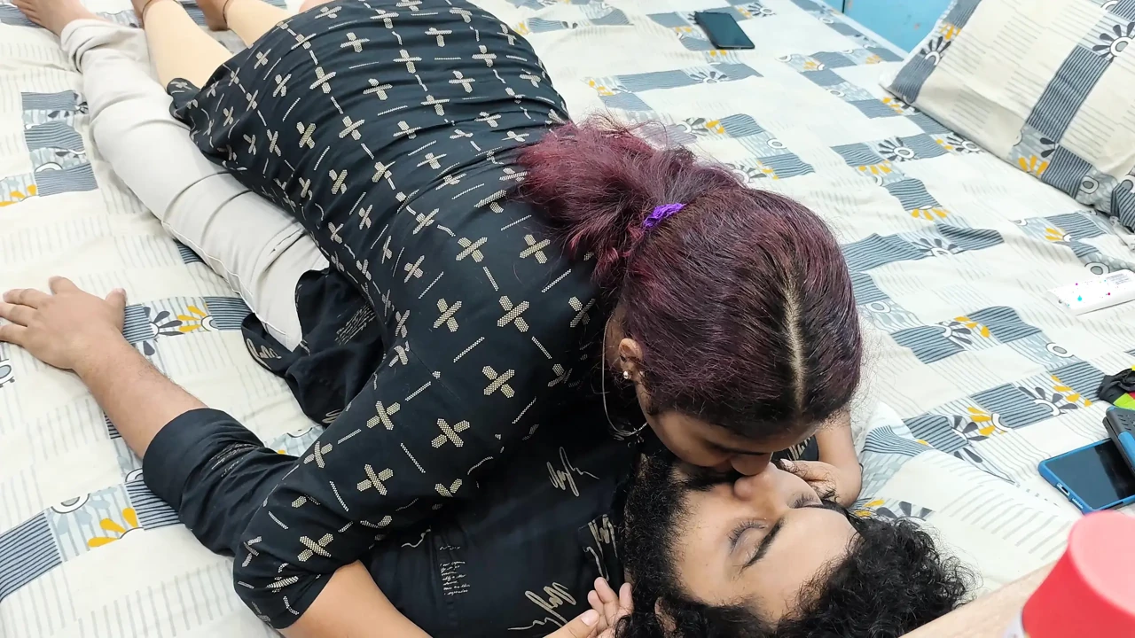Girl kissing boy and seduce boy with hot romance