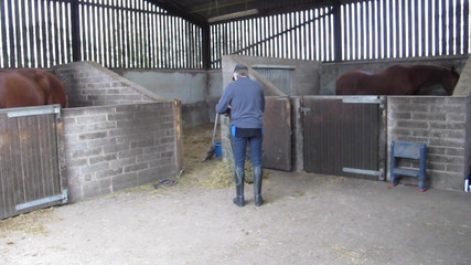 My riding boots in the stables