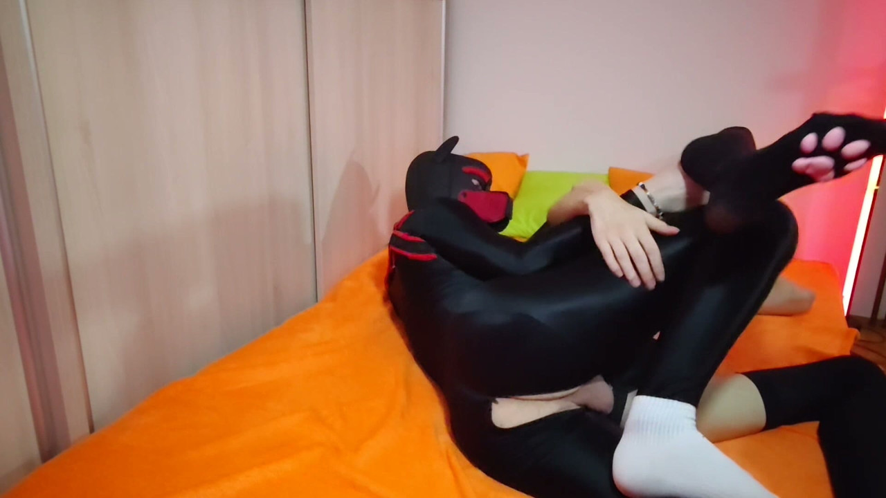 Puppy gets playful with barely legal twink Haru